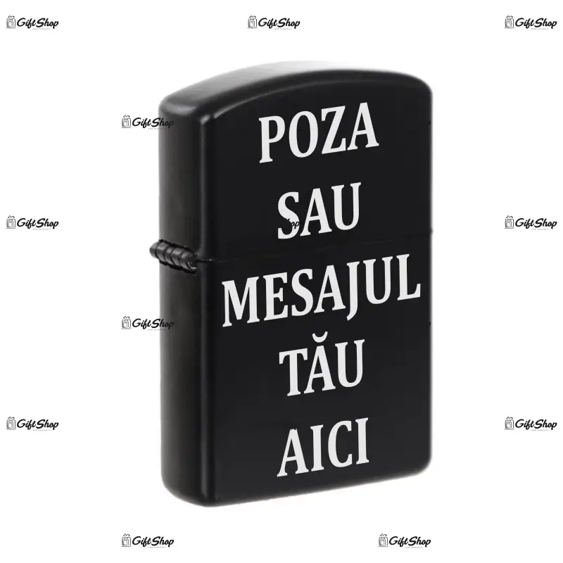 Bricheta neagra, gen zippo, personalizata